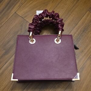 Aldo Bliithax Burgundy and Gold Crossbody Bag